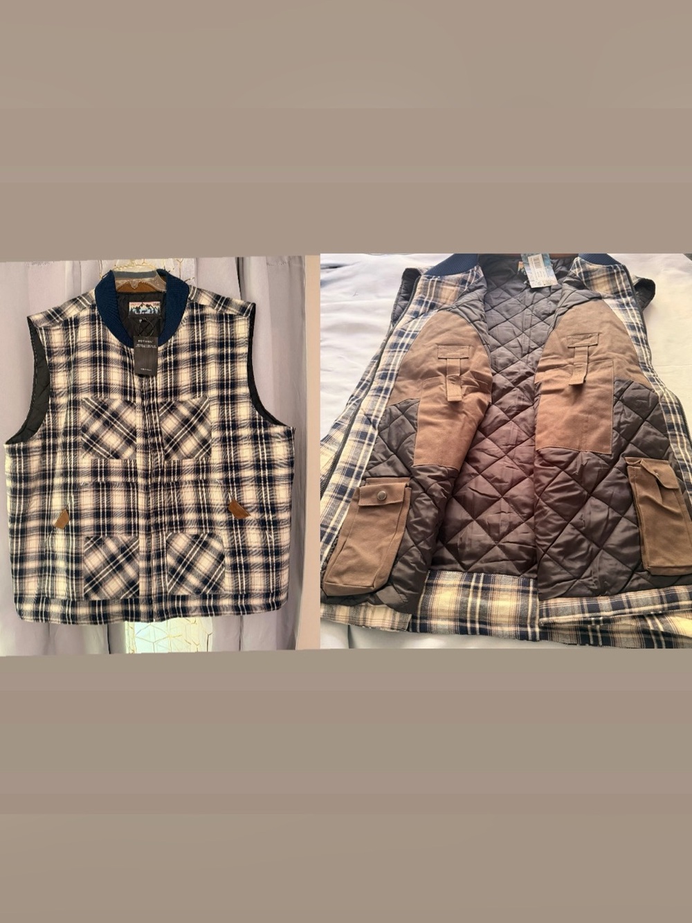 EDTREK Men’s Flannel Concealed Carry Vest-Plenty Of Pockets Size 3XL | NWT  | A4